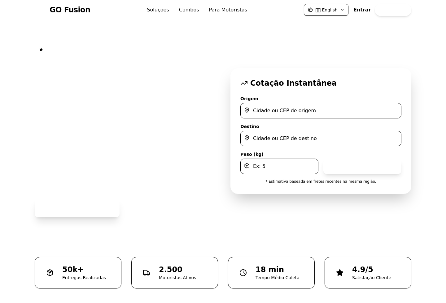 Screenshot real do Go FusionCore