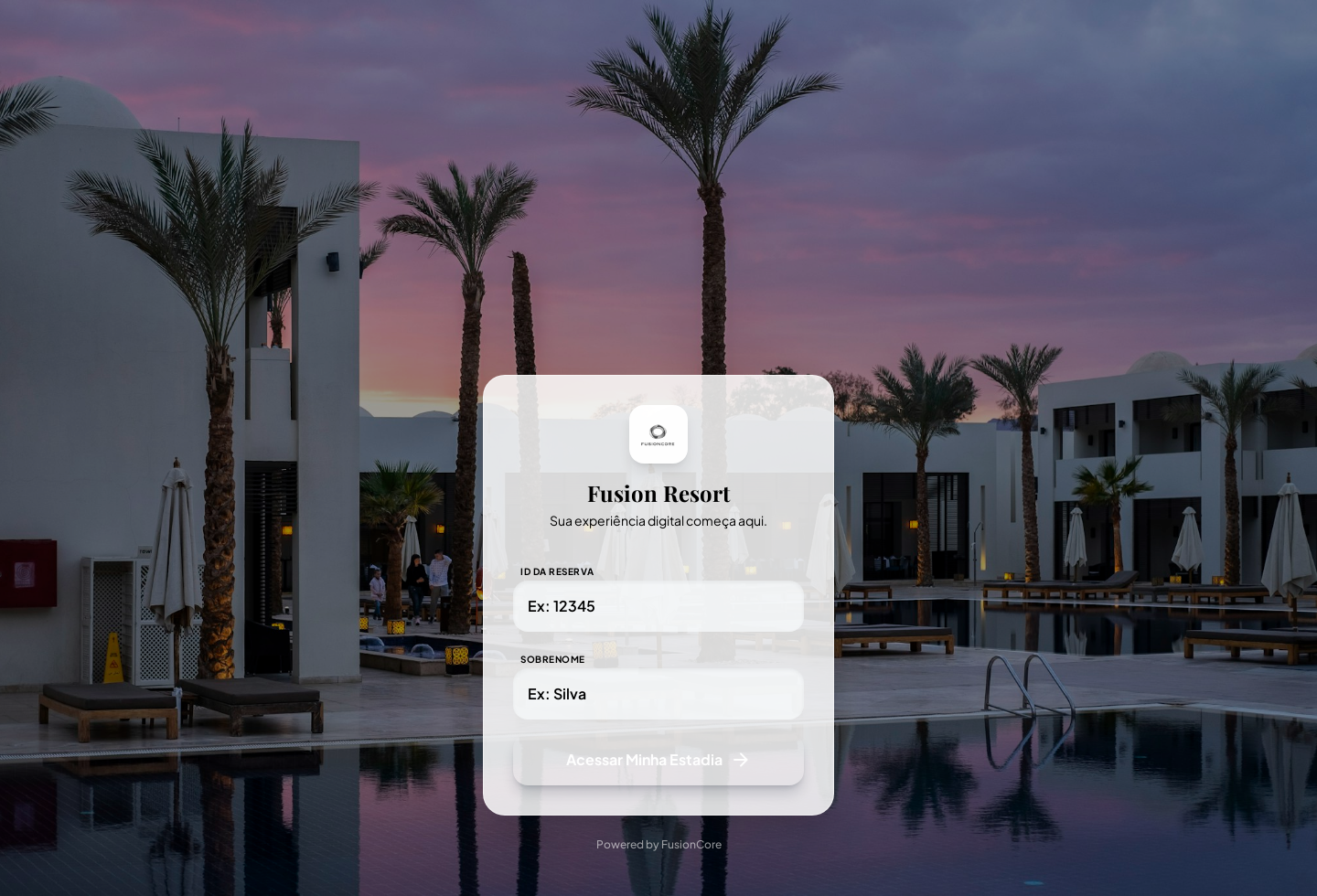 Screenshot real do Guest App FusionCore